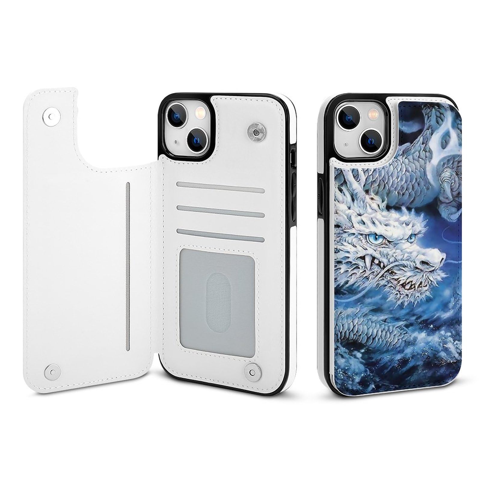 Amazon.co.jp: iPhone 14 Plus ケース 手帳型 白龍 龍神 iPhone 14